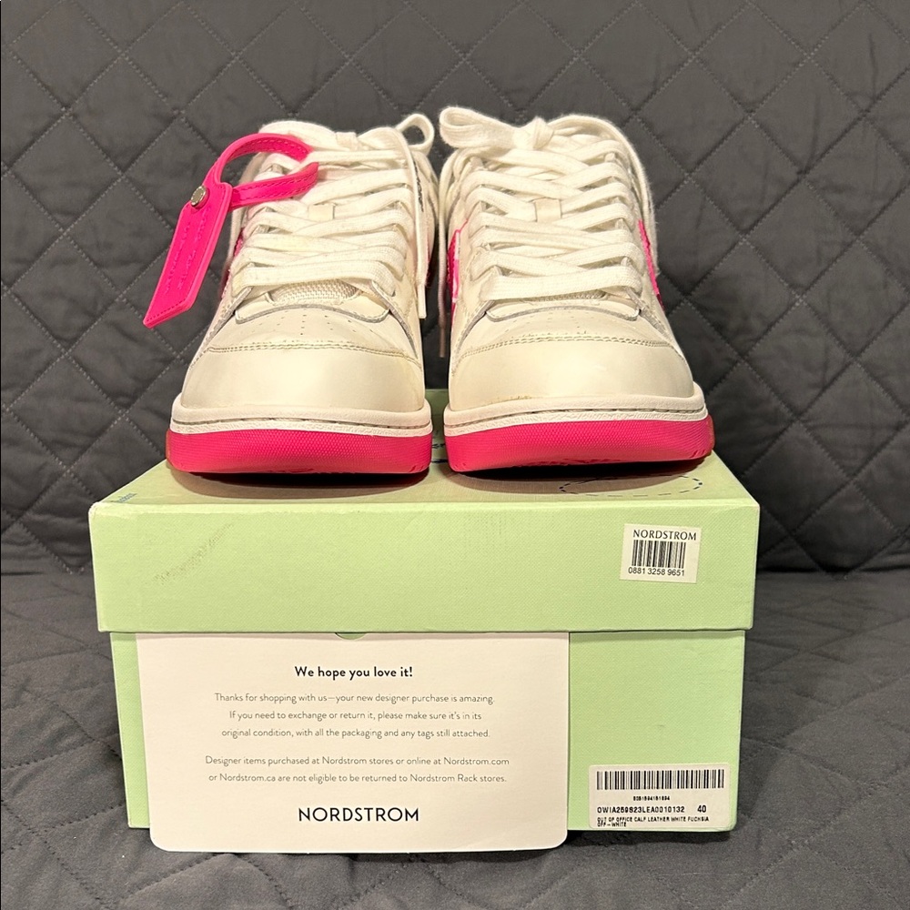 Off-White Women's Sneakers - White and Pink